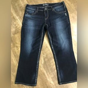 Silver Jeans Dark Blue Cropped Ankle Jeans